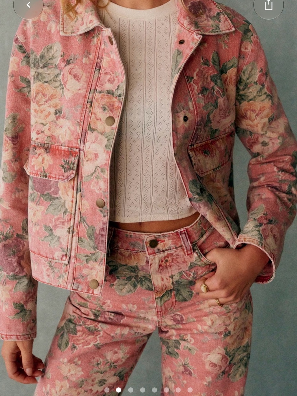 Sézane Marion Jacket Almeria Floral Print Size 36 NWT